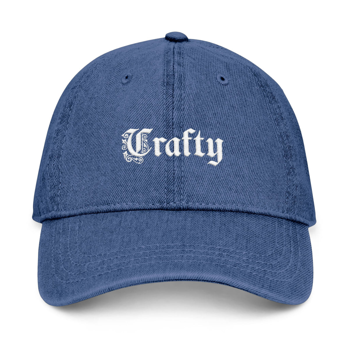 Crafty Embroidered Denim Hat