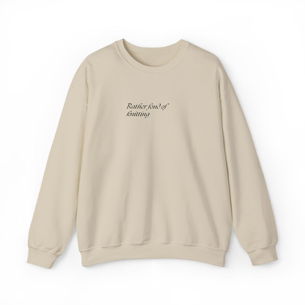 Rather Fond of Knitting Embroidered Sweatshirt