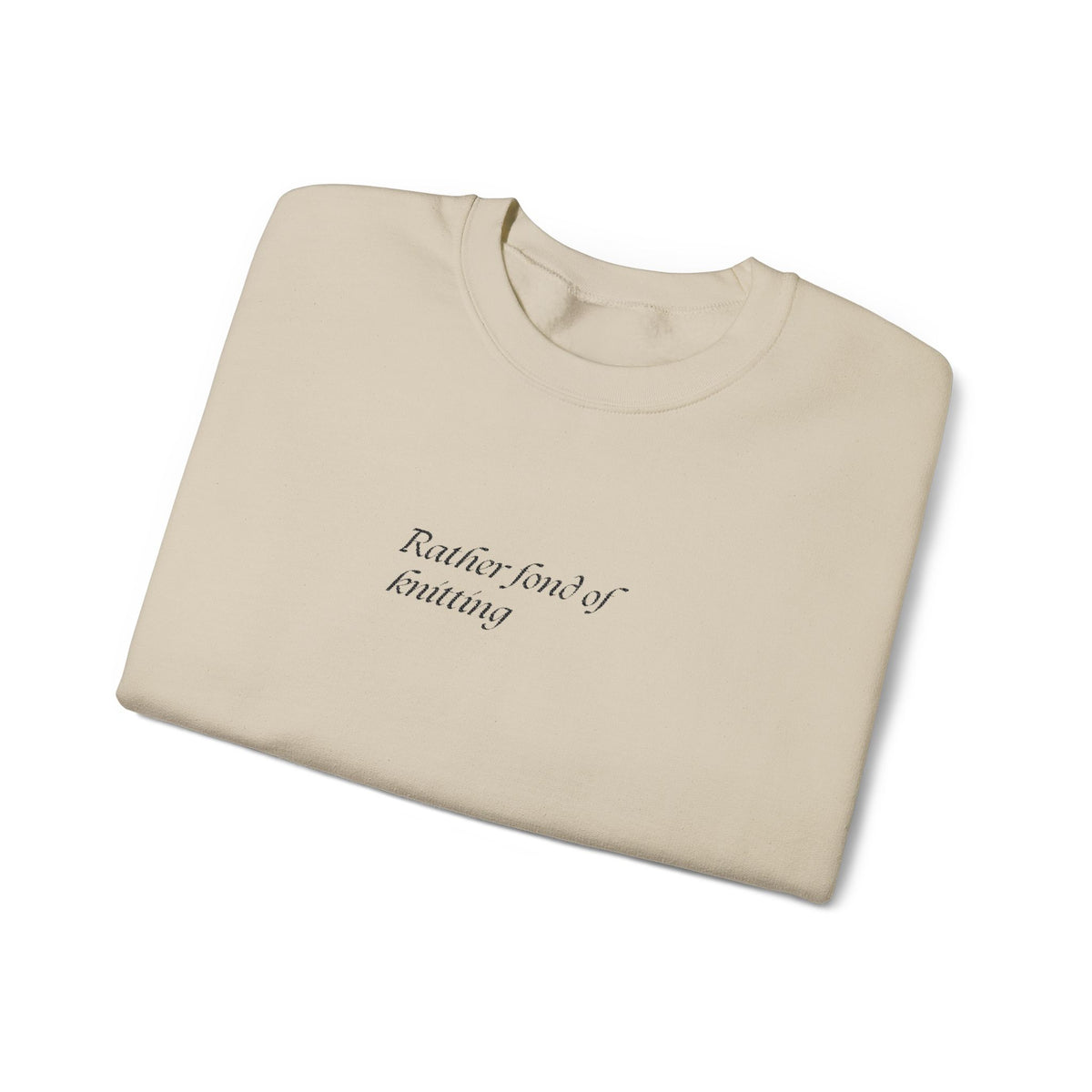 Rather Fond of Knitting Embroidered Sweatshirt