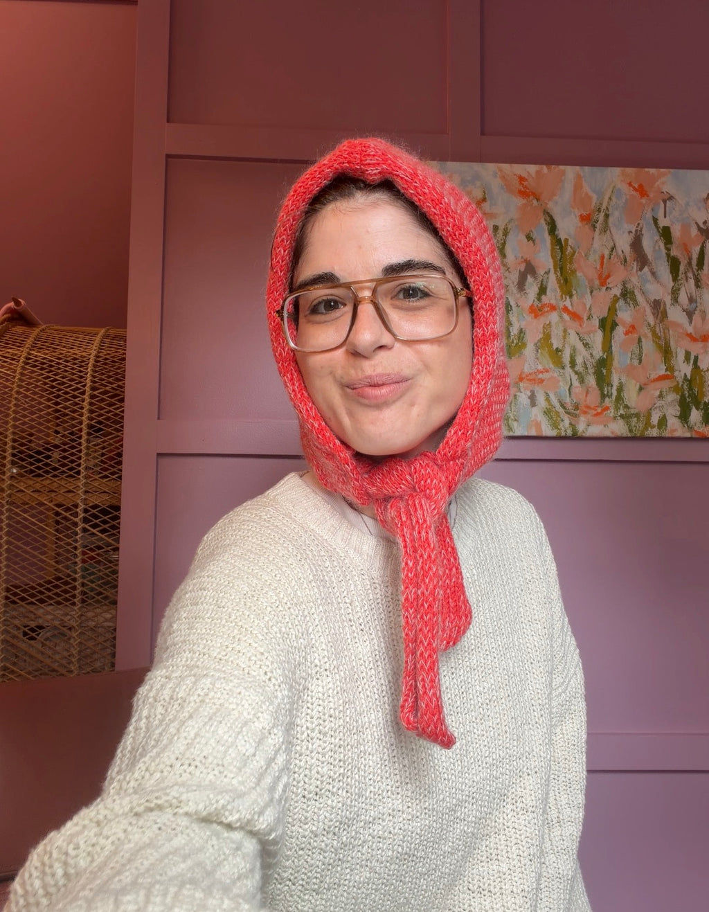 Fuzzy Knit Hood
