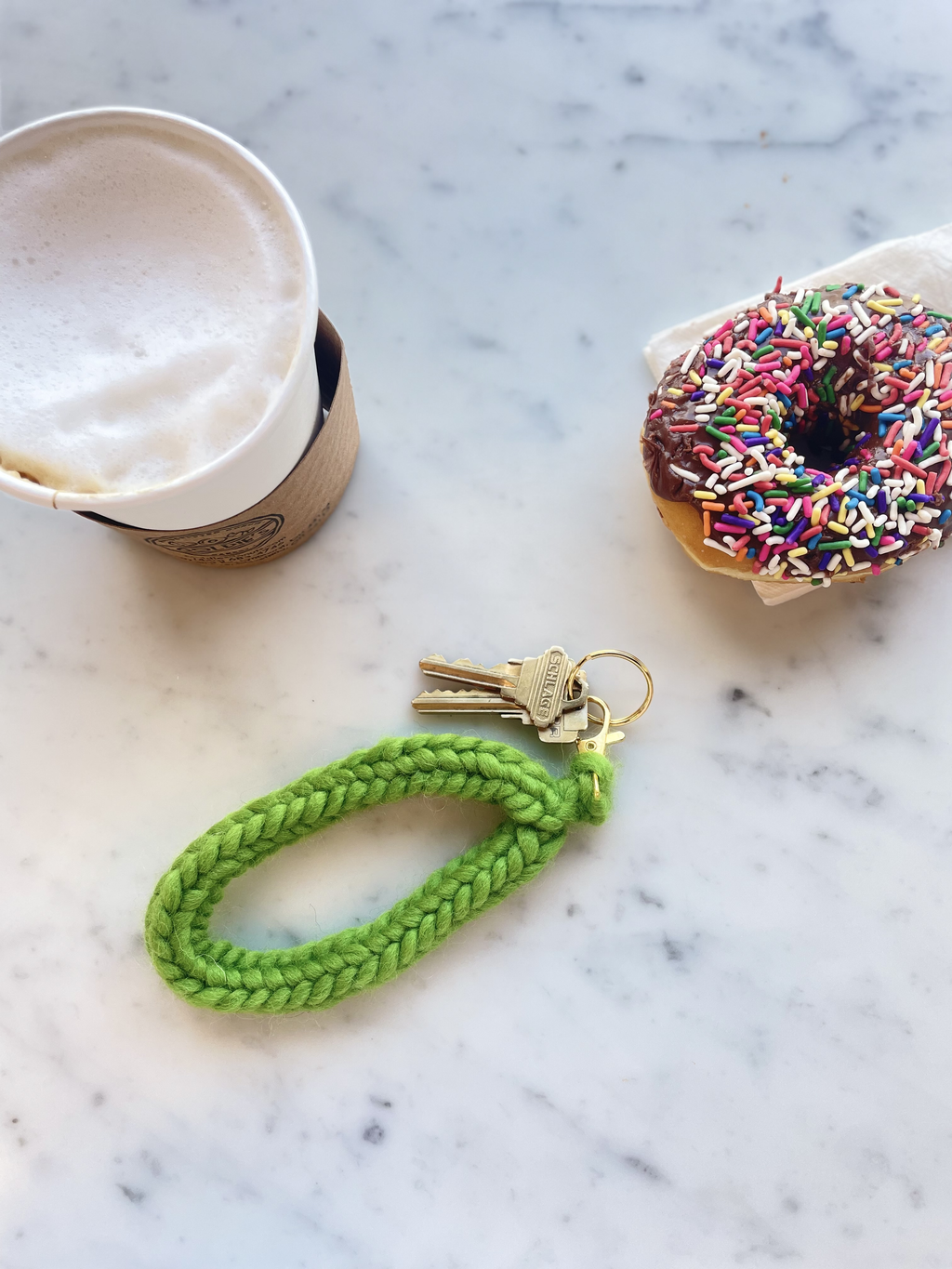 Knit Wristlet Keychain